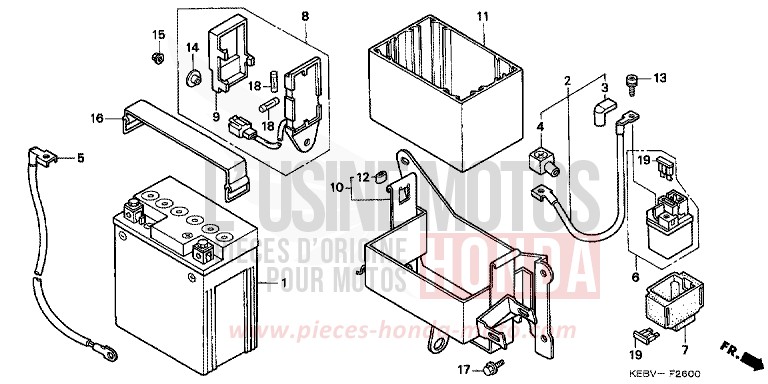 BATTERIE von CA125 REBEL MAGNA RED (R201) von 1997